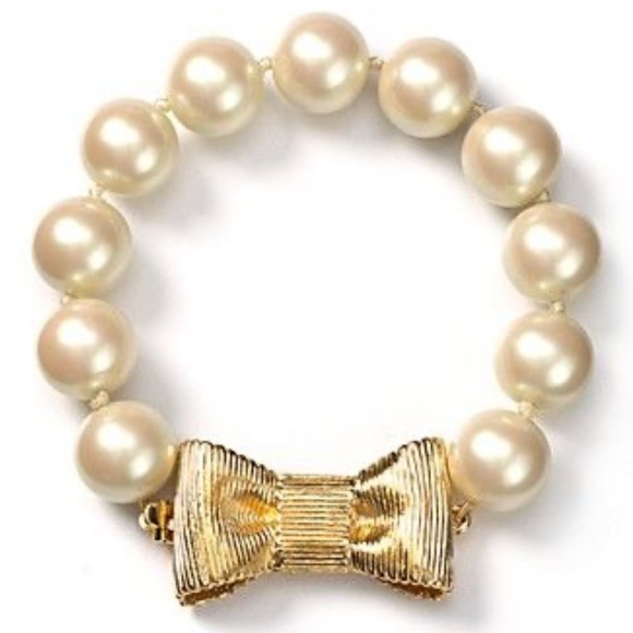 Kate Spade ♠️ All Wrapped Up In Pearls Large Bracelet - Picture 2 of 16